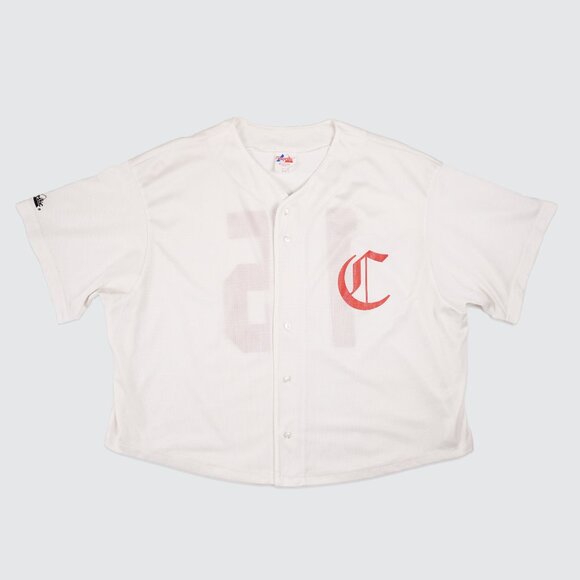 Vintage 90s Majestic Mesh Baseball Jersey – White/Red – Style 6575 – Made in USA - Picture 2 of 10